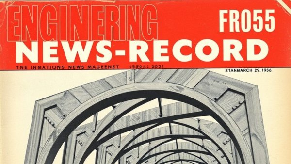 Vintage magazine cover highlighting construction innovations, March 29, 1956.