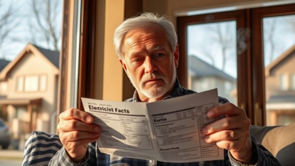 Older man reviewing electricity plan options in Fort Worth, planning.