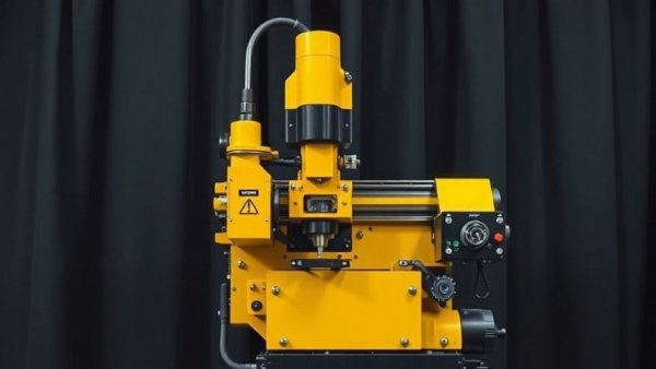 Microtrenching equipment indoors with detailed components.