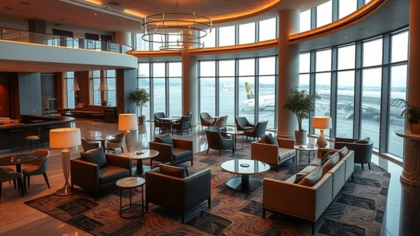 Grand Hyatt DFW Airport transformation lounge with modern design.