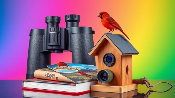Collage of unique gifts for bird lovers 2025 including binoculars, birdhouse camera, and book.