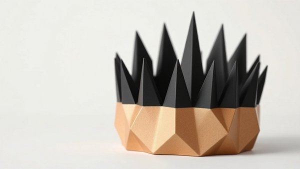 Contemporary geometric spiked crown at Dallas Museum of Art exhibition