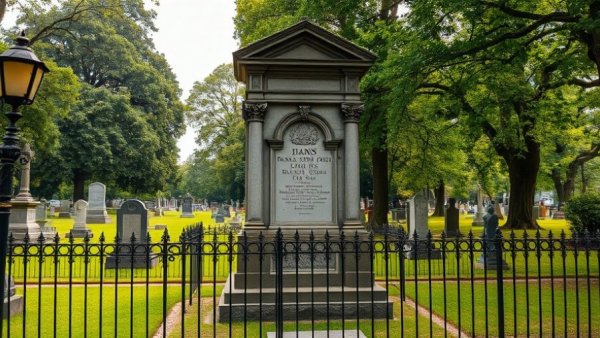 Revitalization of Fort Worth's oldest cemetery monument surrounded by trees.