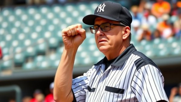 Arlington LGBTQ rights repeal: Umpire raises fist for equality.