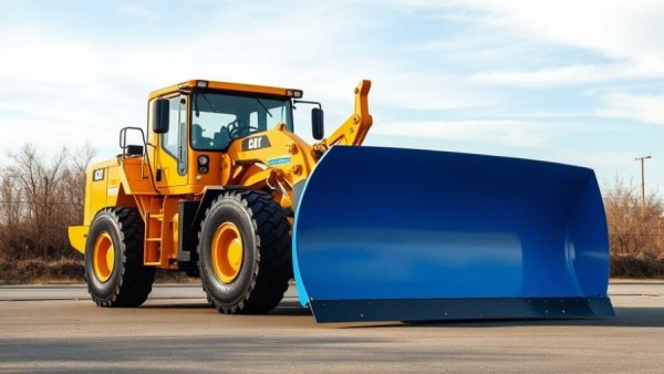 KAGE SnowStorm Blast Steel Snow Pusher on construction vehicle outdoors