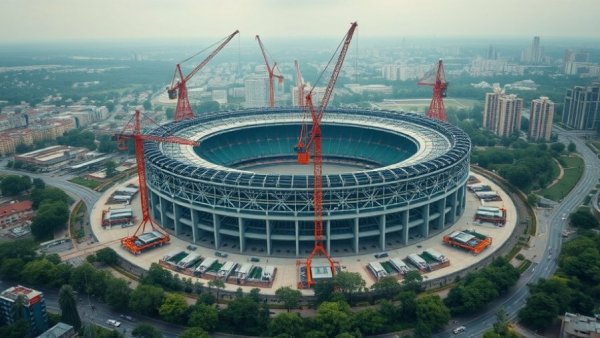 Ryan Field construction update showcasing stadium build progress.