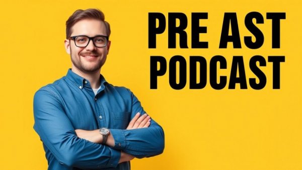 Podcast banner with confident man discussing sales backlog management.
