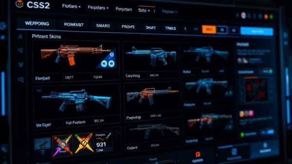 CS2 skin trading platform interface displaying various weapon skins.