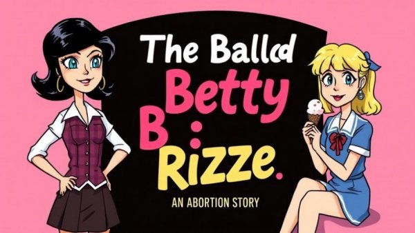 Cartoon cover for 'The Ballad of Betty Rizzo' on Texas reproductive rights.