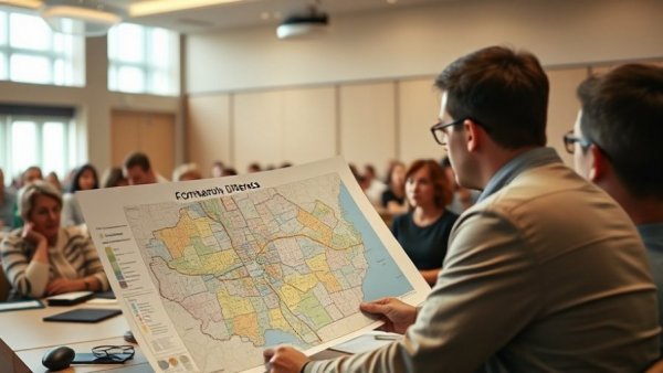 Tarrant County meeting on racial gerrymandering lawsuit with district maps.