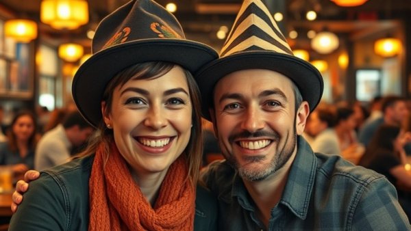 Couple enjoying at Dick's Last Resort before closure.