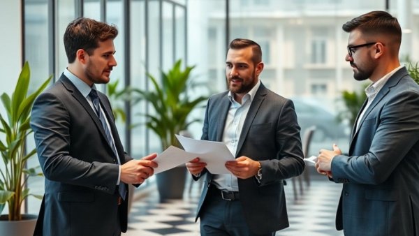 Not-for-profit insurance meeting for healthcare facilities in office.