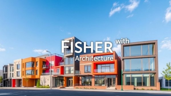 Fisher Architecture design showcase featuring various building styles.