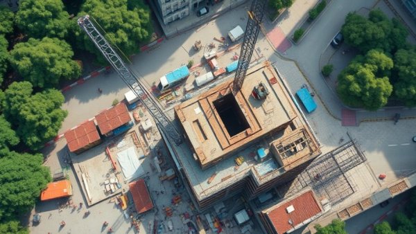 Aerial view of Hudson Tunnel Project Procurement construction site.