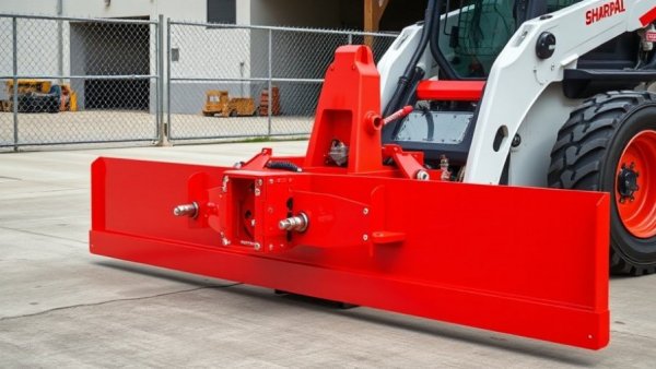 SharpGrade G116 grader blade connected to loader in industrial setting