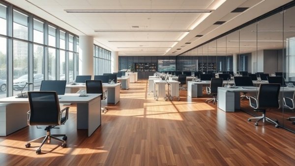 Modern office space illustrating commercial construction cost per square foot in LA.