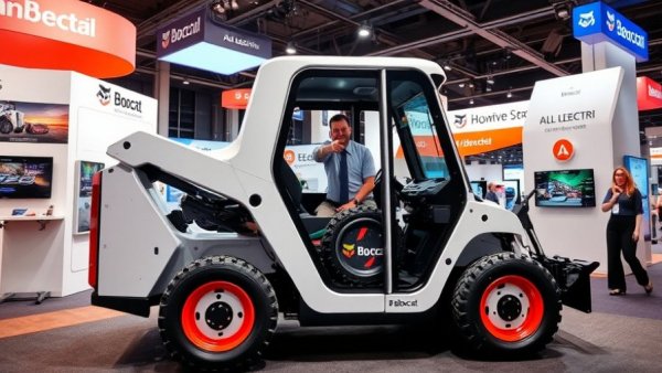 Doosan Bobcat AI technology showcased at CES 2026 exhibit.