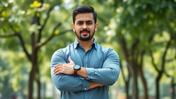 AI for Construction Estimators: Professional man in smart casual attire.