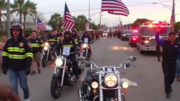 Live video: Procession for Lewisville firefighter and father of three who died in Fort Worth motorcycle crash