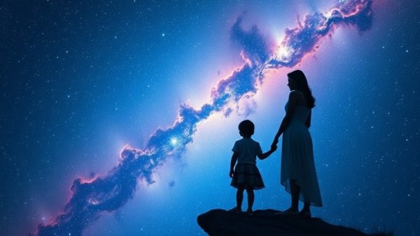 Ethereal scene symbolizing coping with childhood trauma and memory loss.