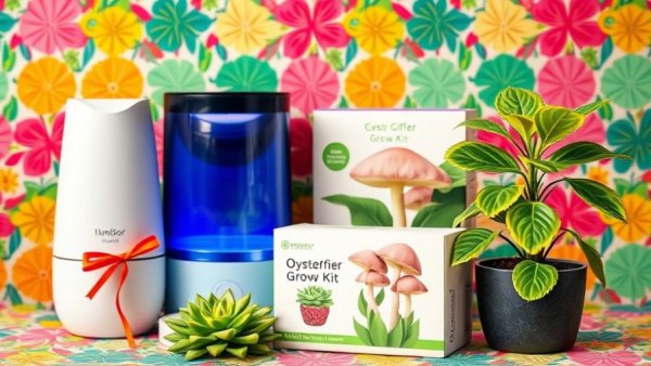 Best gifts for plant lovers including humidifier, mushroom kit, and plant.