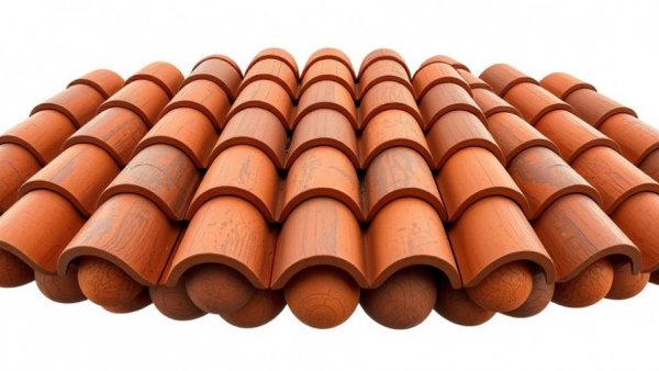 3D roof tile renderings showcasing spherical clay tiles.