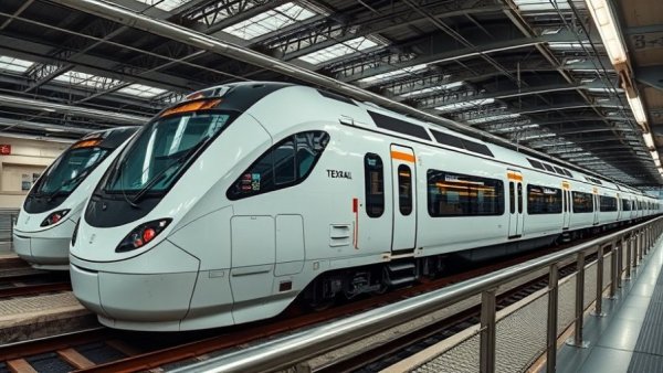 TEXRail trains at station for the Fort Worth expansion project.