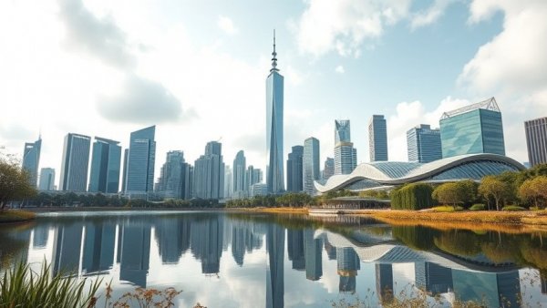 Low Carbon Concrete Guide cover with modern sustainable architecture and city skyline.