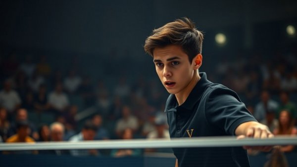 Marty Supreme movie review - intense table tennis scene.