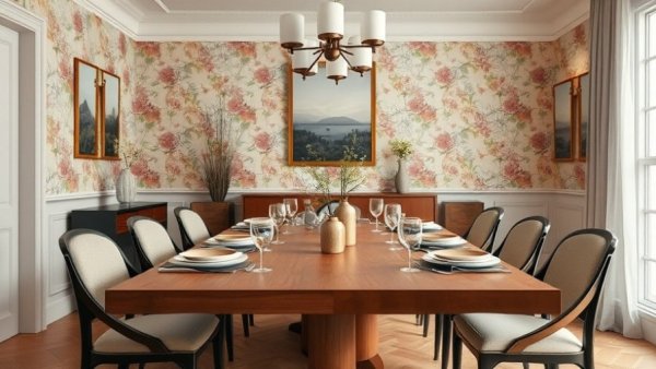Elegant dining room setup, modern decor, most purchased items of 2025.