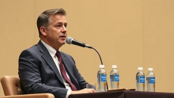 Fort Worth economic growth discussion, man speaking into a microphone on stage