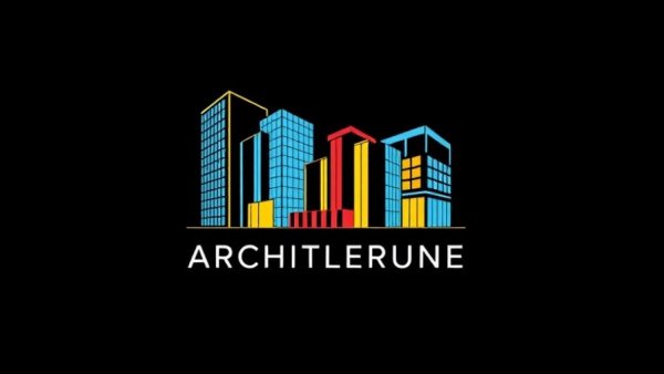 Bold architectural business logo with building images, Custom Business Signs That Boost Sales.