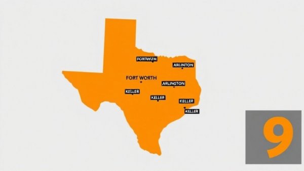 Texas State Senate District 9 map with key cities.