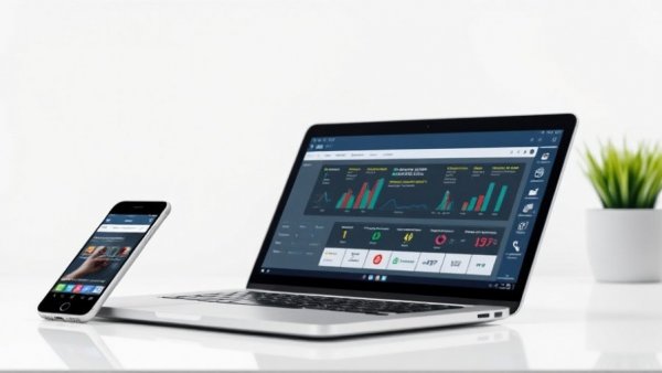 Customized Fall Protection Systems software displayed on laptop and smartphone.