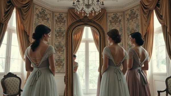 Regency-era women in elegant dresses reflecting Jane Austen film fashions