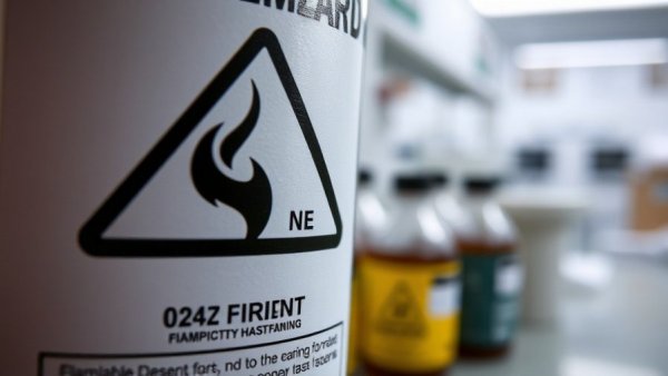 Chemical hazard label with flammable symbol, illustrating OSHA Hazard Communication Standard Corrections.