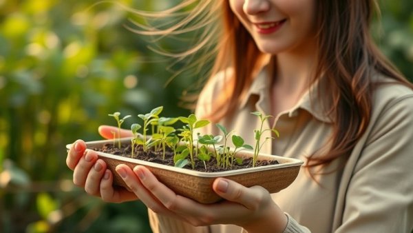 Hands nurturing seedlings in eco-friendly pot, illustrating how nonprofits are shaping the future of our planet.