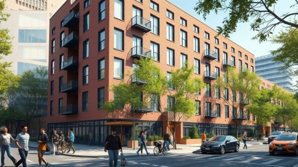 Innovative student housing development in urban setting.