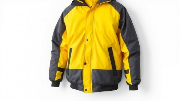 Cold storage jacket in hi-vis yellow and gray with color-block design.