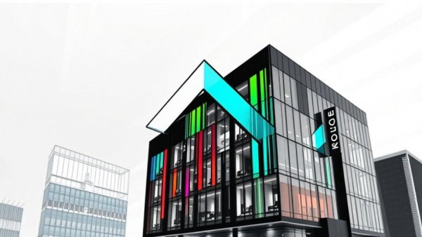 Professional architectural logo with vibrant building images, enhancing understanding of Professional Surface Cleaning Extends Building Life.