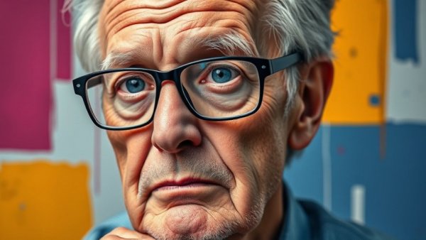 Abstract portrait art emphasizing Wikipedia neutrality concept.