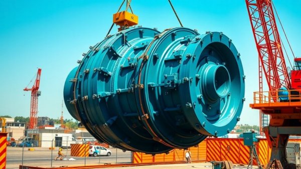 Potomac River Tunnel Project machinery being lifted by crane.