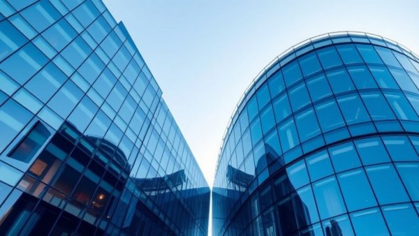 CannonDesign acquires JenkinsPeer Architects, showcasing modern glass buildings.