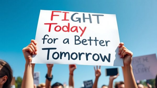 Safe and healthy work: hands hold protest sign in blue sky.