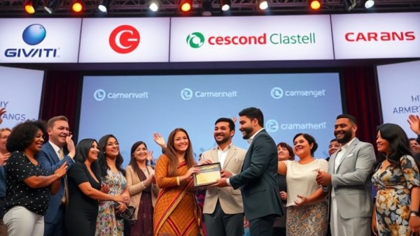 Duro-Last Awards Contractors ceremony with attendees on stage.