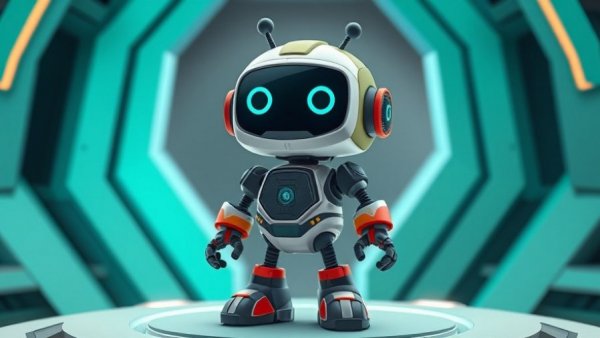 Cartoon robot in futuristic scene illustrating PS5 black screen solutions