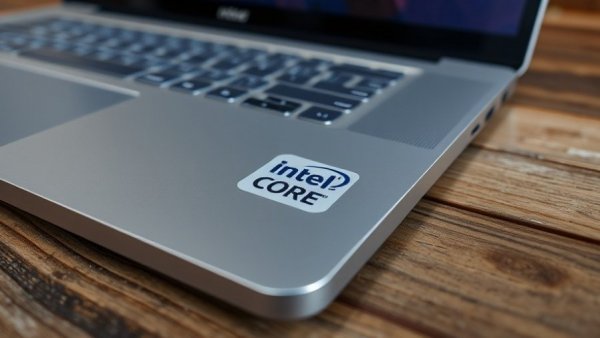 Intel Panther Lake chips performance sticker on laptop corner