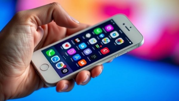 Close-up of older iPhone with apps, Apple iOS updates for older devices