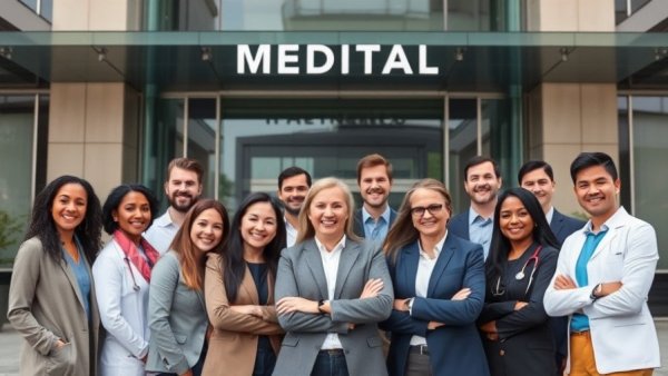 Chula Vista Outpatient Medical Building with professionals in front.