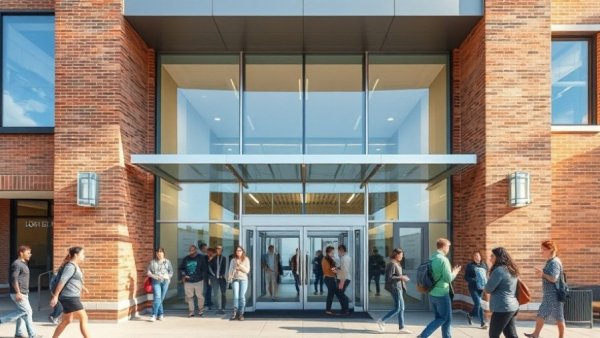 Johns Hopkins Library renovation with people outside.